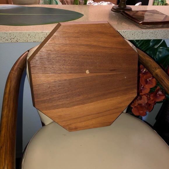 Vintage Mid Century Floral Display Wood Tray - Picture 2 of 2